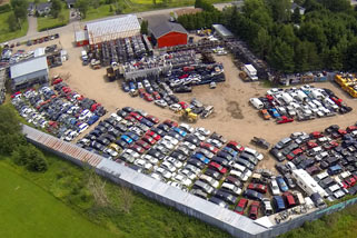 Vue aérienne de la cour